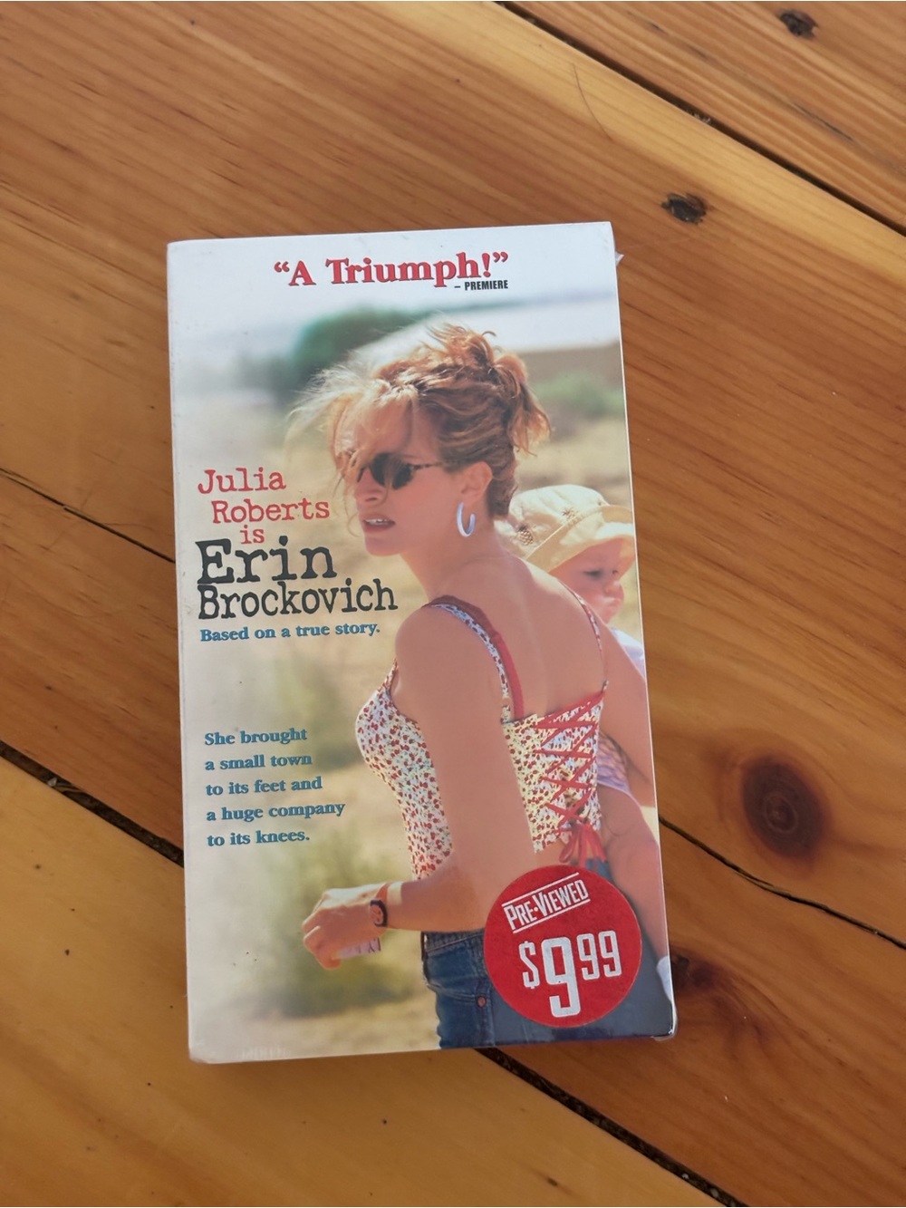 Erin Brockovich VHS Sealed Julia Roberts Blockbuster Tape